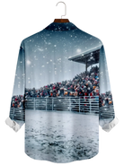 Men's Santa Reindeer Long Sleeve Shirt Eleven Oasis