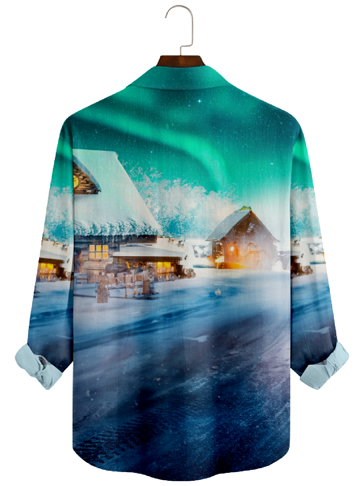 Men's Santa Driving Red Car Long Sleeve Shirt Eleven Oasis