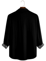 Men's Christmas Santa Floss Black Long Sleeve Shirt Eleven Oasis