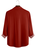 Men's Santa HoHoHo Red Long Sleeve Shirt Eleven Oasis