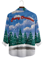 Men's Christmas Santa Riding Motorcycle Long Sleeve Shirt Eleven Oasis
