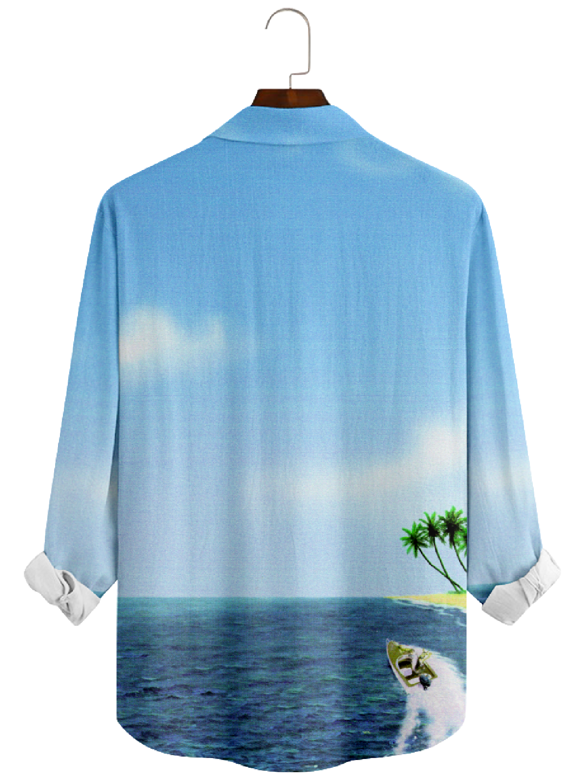 Men's Christmas Santa Parasailing Long Sleeve Shirt Eleven Oasis