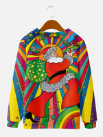 Men's Colorful Santa Claus Crew Sweatshirt Eleven Oasis