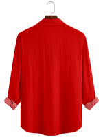Men's Christmas Santa Head Hohoho Long Sleeve Shirt Eleven Oasis