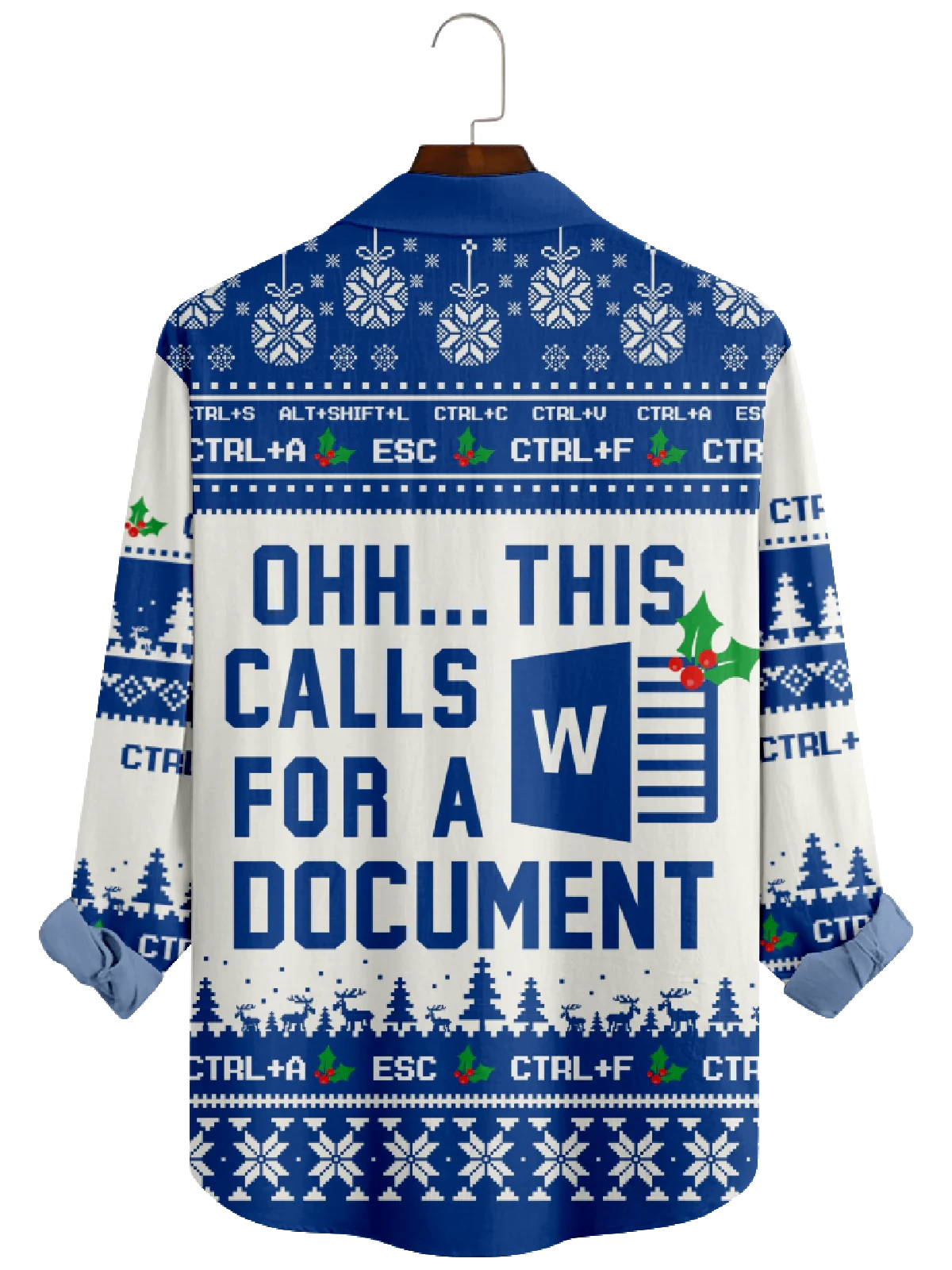 Men's Excel Calls for Spreadsheet Long Sleeve Shirt Eleven Oasis