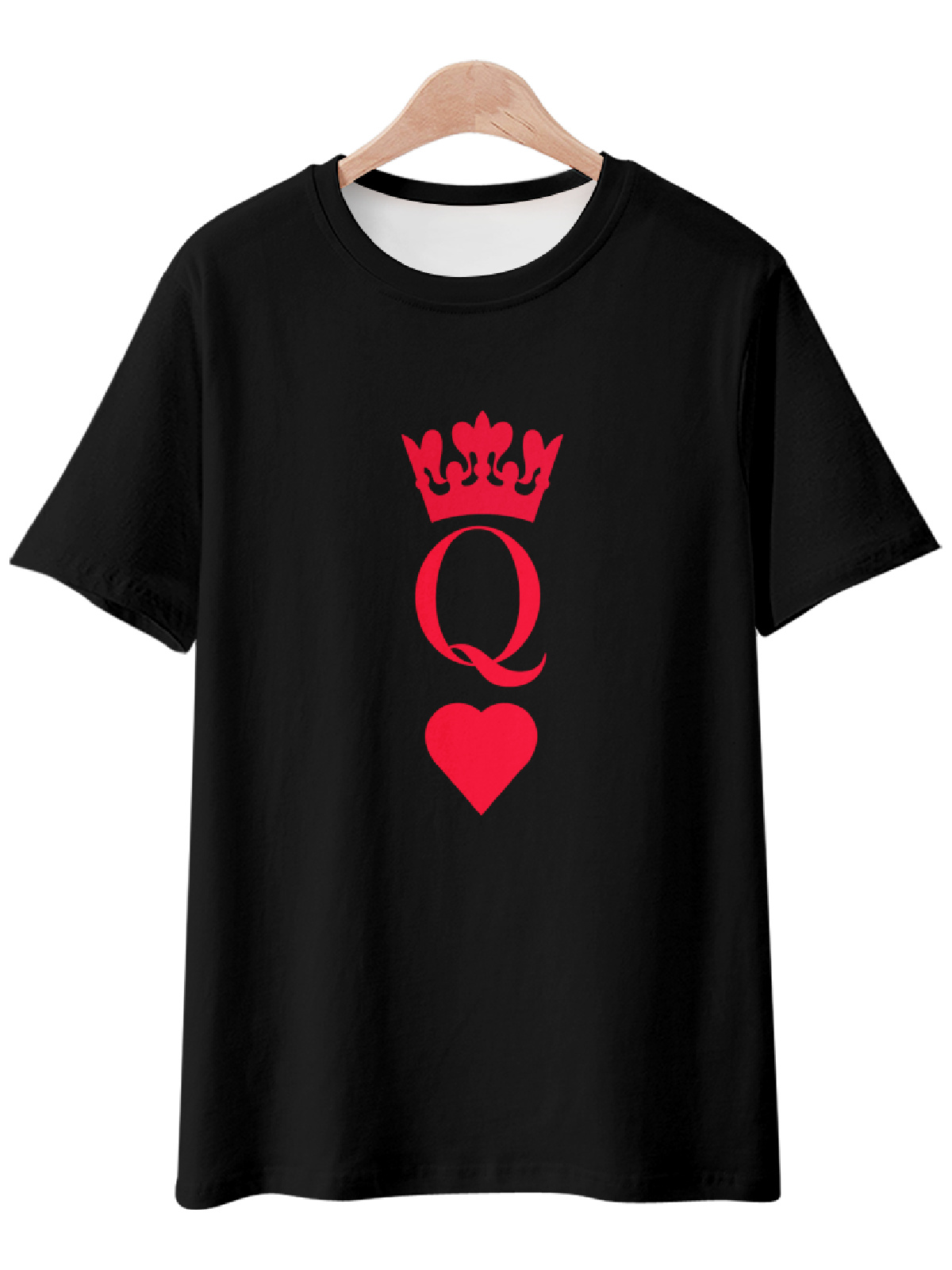 Spade King and Heart Queen Couple Short Sleeve Shirt Eleven Oasis