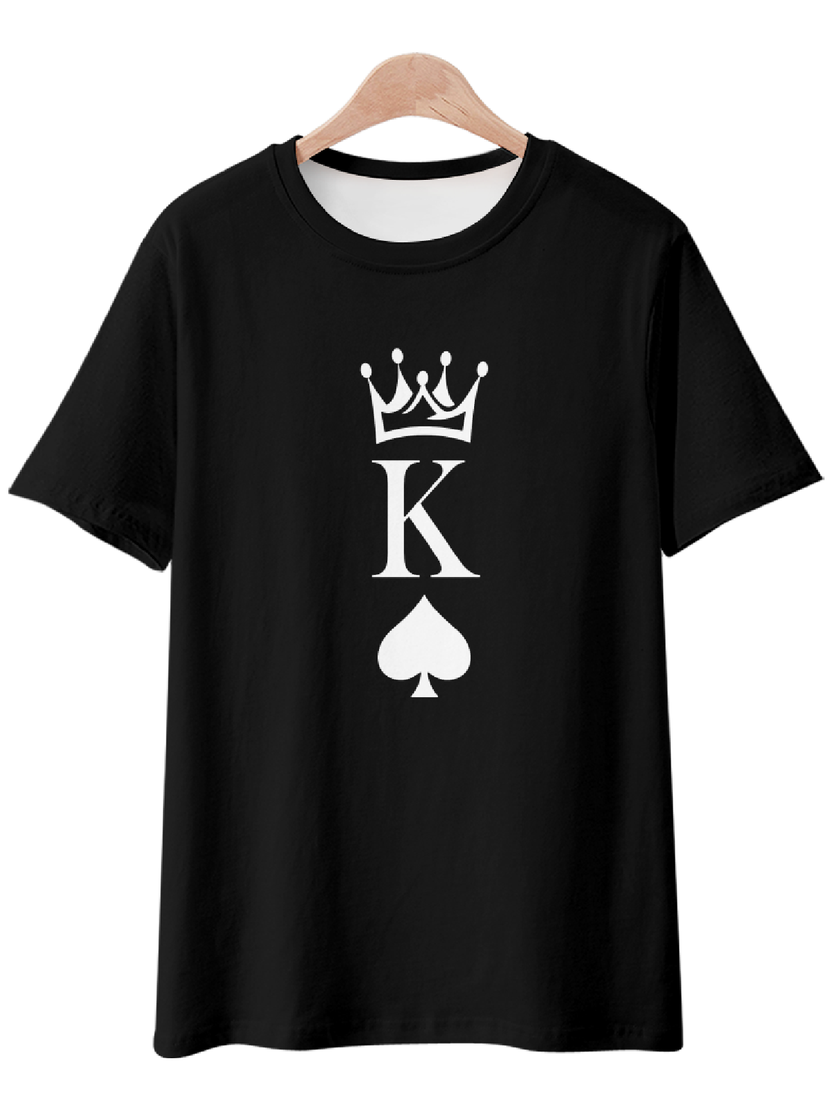 Spade King and Heart Queen Couple Short Sleeve Shirt Eleven Oasis