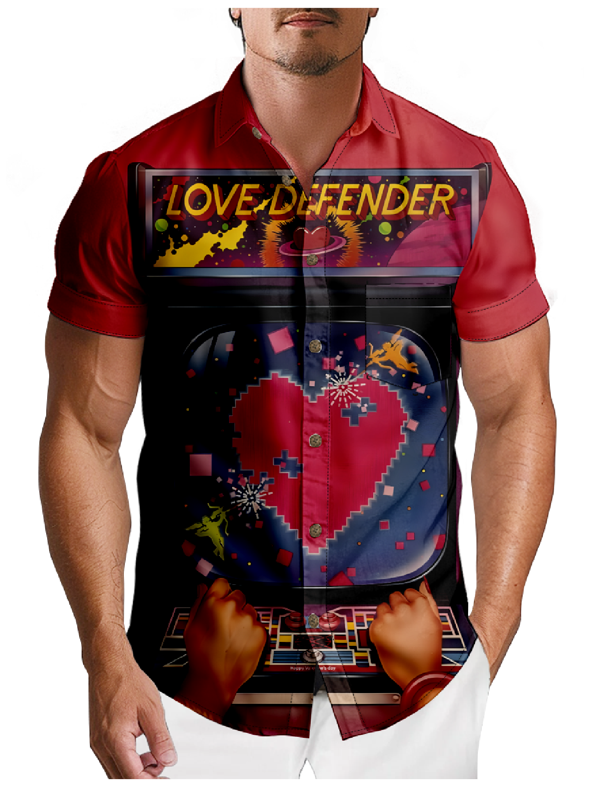 Men's Love Defender Short Sleeve Shirt Eleven Oasis