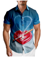 Men's Smoke Heart Short Sleeve Shirt Eleven Oasis