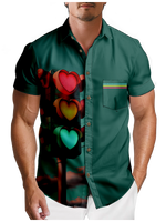 Tall Men's Love Traffic Light Short Sleeve Shirt Eleven Oasis