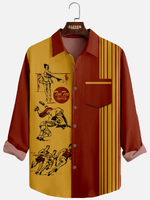 Men's Retro Pee Chee Athlete Long Sleeve Shirt Eleven Oasis