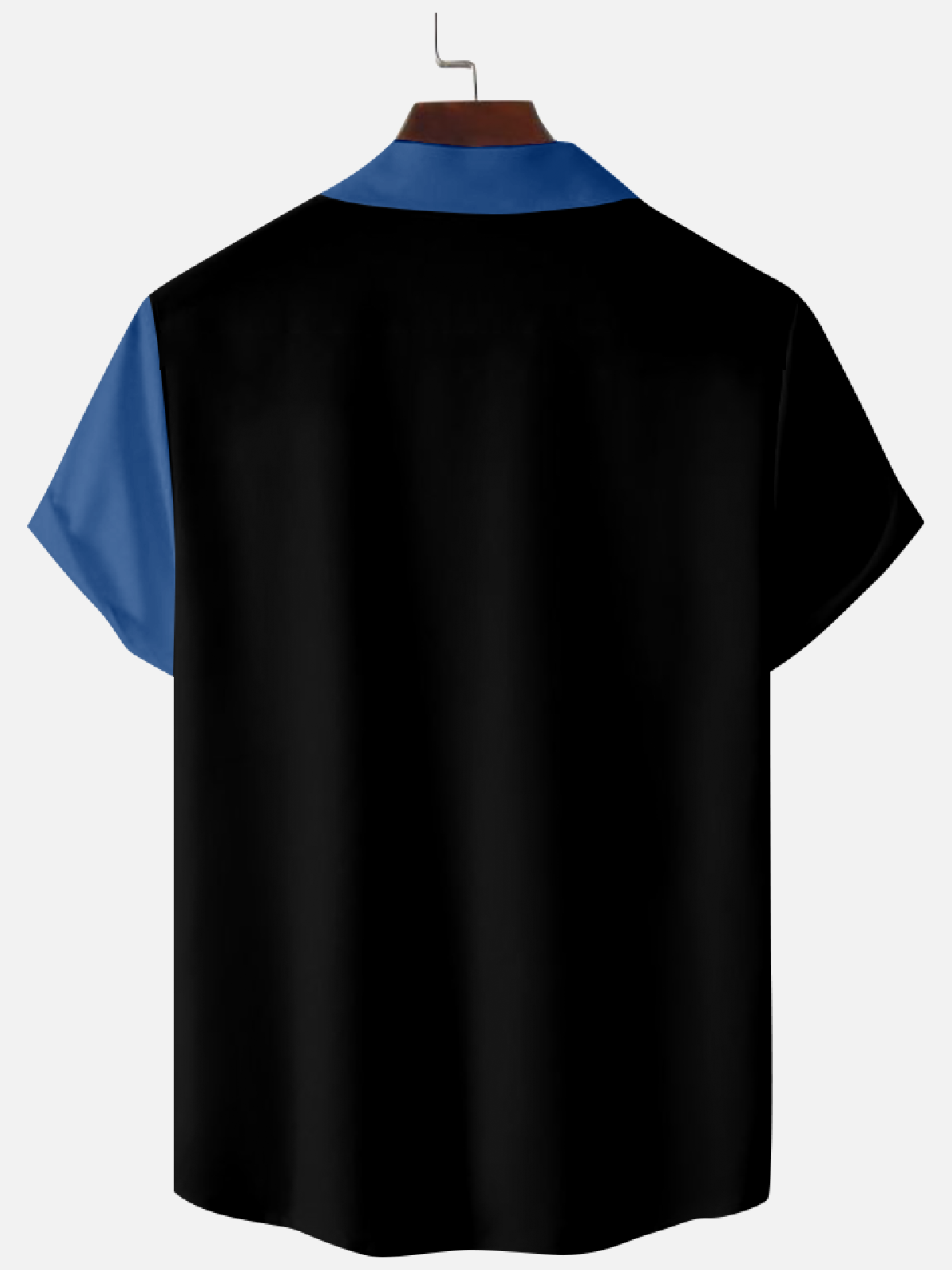 Men's Black Peacock Gradient Palm Tree Camp Collar Short Sleeve Shirt Eleven Oasis