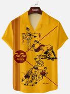 Eleven Oasis Men¡¯s Retro Pee Chee Print Shirt Classic Style Athletic Casual Design