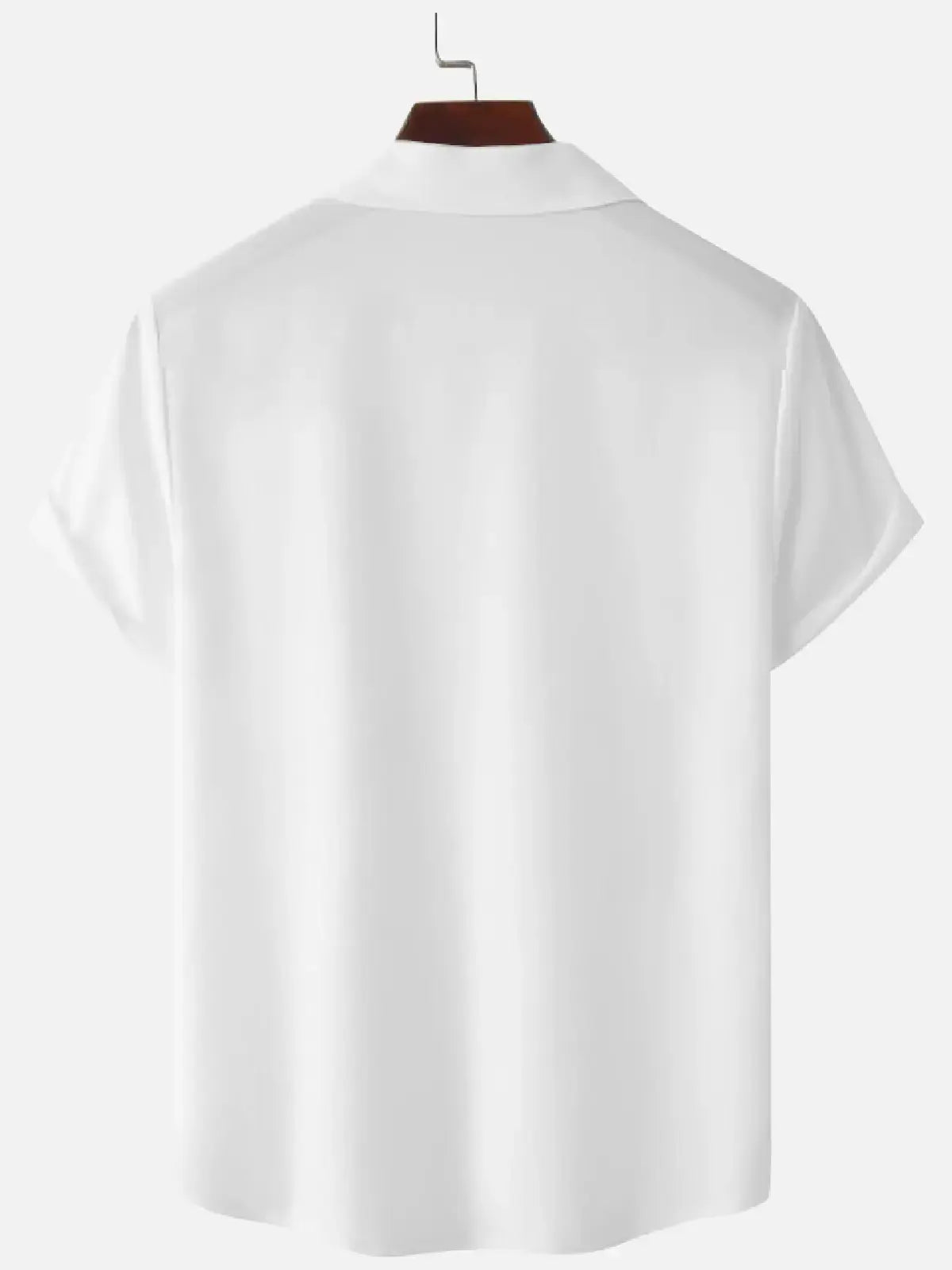 Men's Pee Chee Nostalgia Panel Stripe Camp Collar Short Sleeve Shirt ElevenOasis