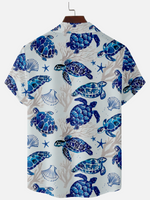 Men's Sea Turtle Coastal Short Sleeve Shirt Eleven Oasis