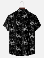 Men's Atomic Starburst Camp Collar Short Sleeve Shirt Eleven Oasis