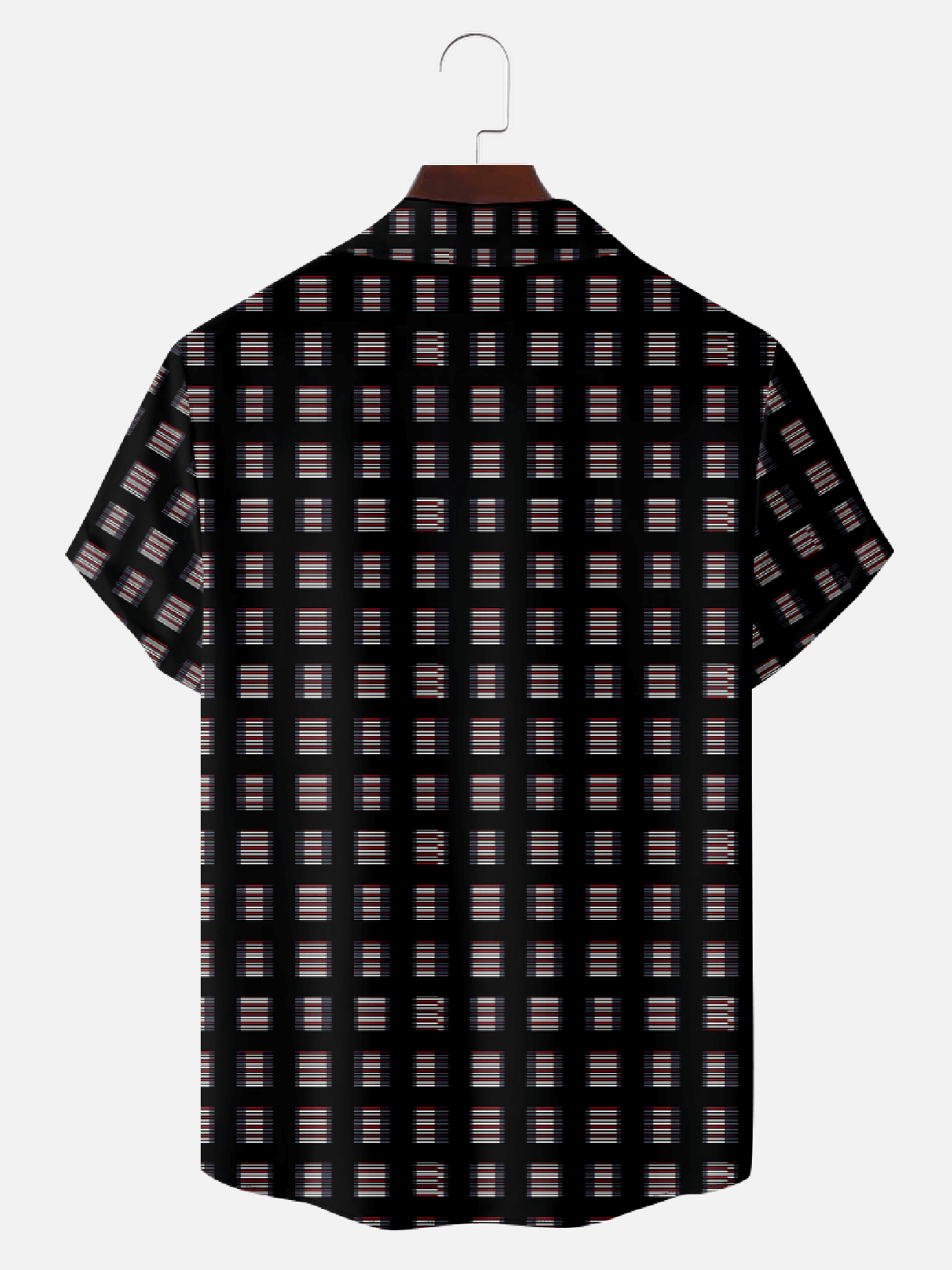 Men's Retro Geometric Stripe Short Sleeve Shirt - Tony Soprano Wardrobe Eleven Oasis
