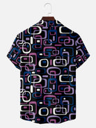 Men's Iconic 70s Pattern Camp Collar Short Sleeve Shirt Eleven Oasis