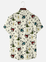 Men's Mid-Century Atomic Boomerang Short Sleeve Shirt Eleven Oasis