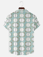 Men's Mid-Century Modern Circle Pattern Short Sleeve Shirt - Tony Soprano Wardrobe Eleven Oasis