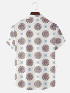 Men's Mediterranean Tile Mosaic Hawaiian Short Sleeve Shirt - Cosmo Kramer Wardrobe Eleven Oasis