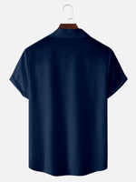 Men's Geometric Triangle Panel Short Sleeve Shirt - Chandler Bing Wardrobe Eleven Oasis