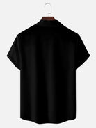 Men's Vintage Border Design Bowling Short Sleeve Shirt - Chandler Bing Wardrobe Eleven Oasis
