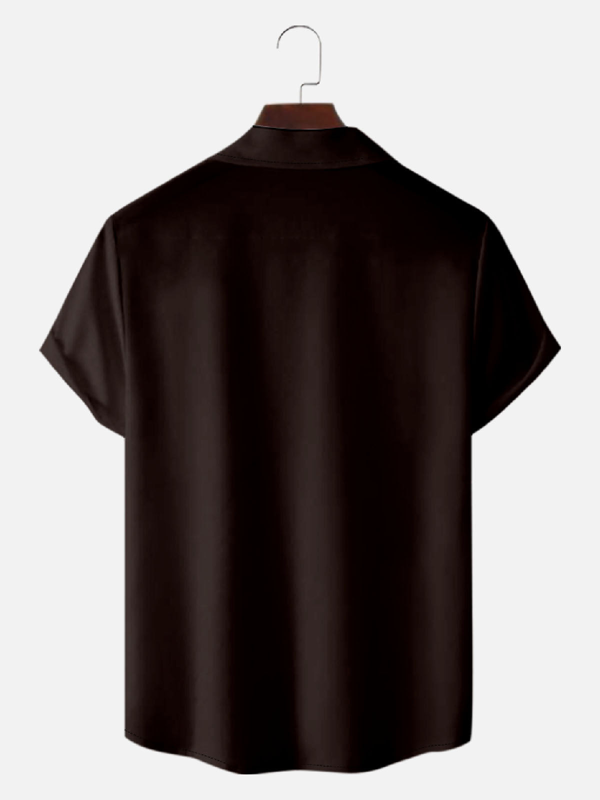 Men’s Bowling Camp Collar Short Sleeve Shirt Color Blocking Bowling Lane Eleven Oasis