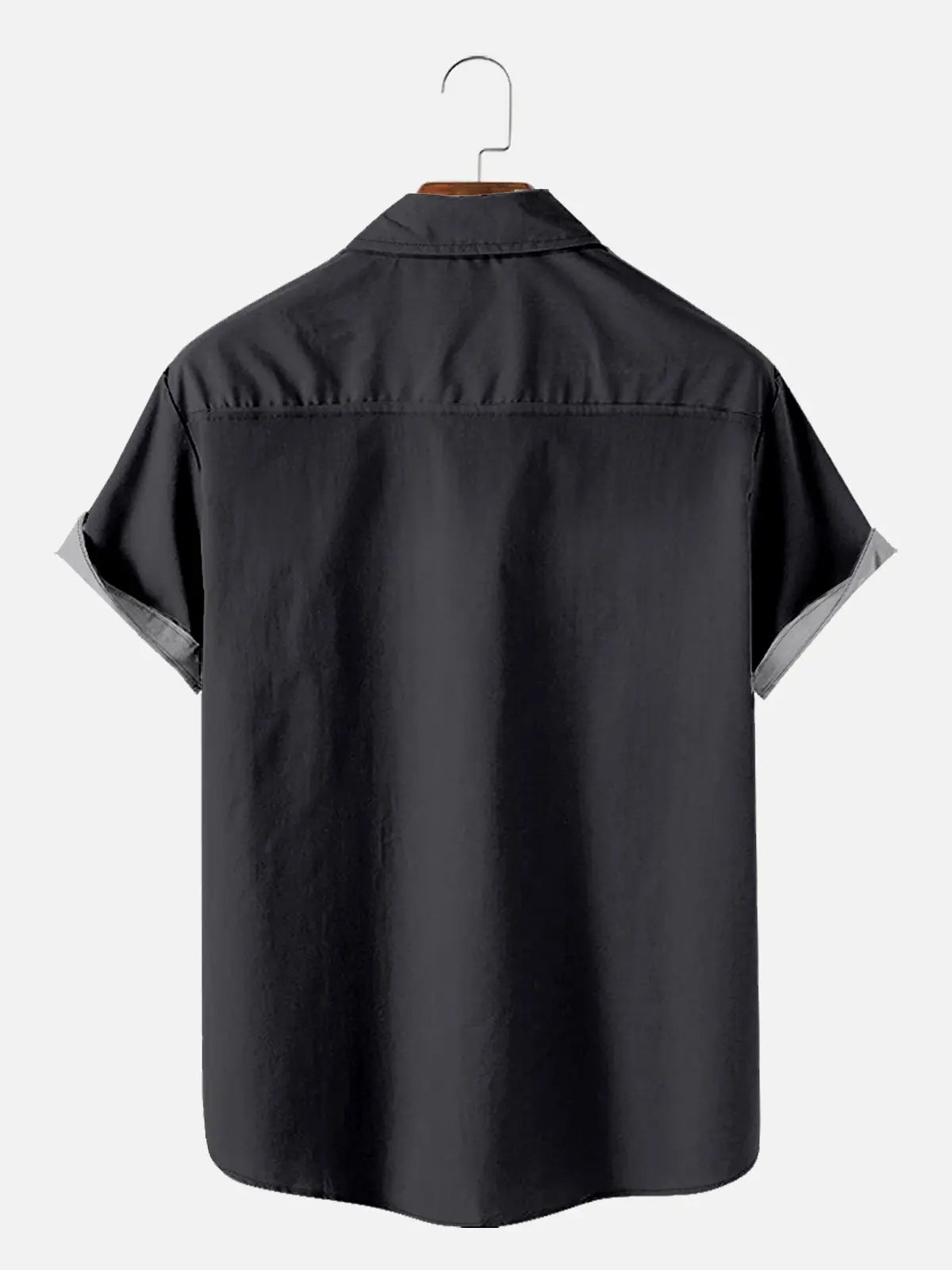Men's Black Palm Sparkles Print Short Sleeve Shirt Eleven Oasis
