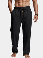 Men's Linen Blend Wide Leg Lounge Pants ElevenOasis