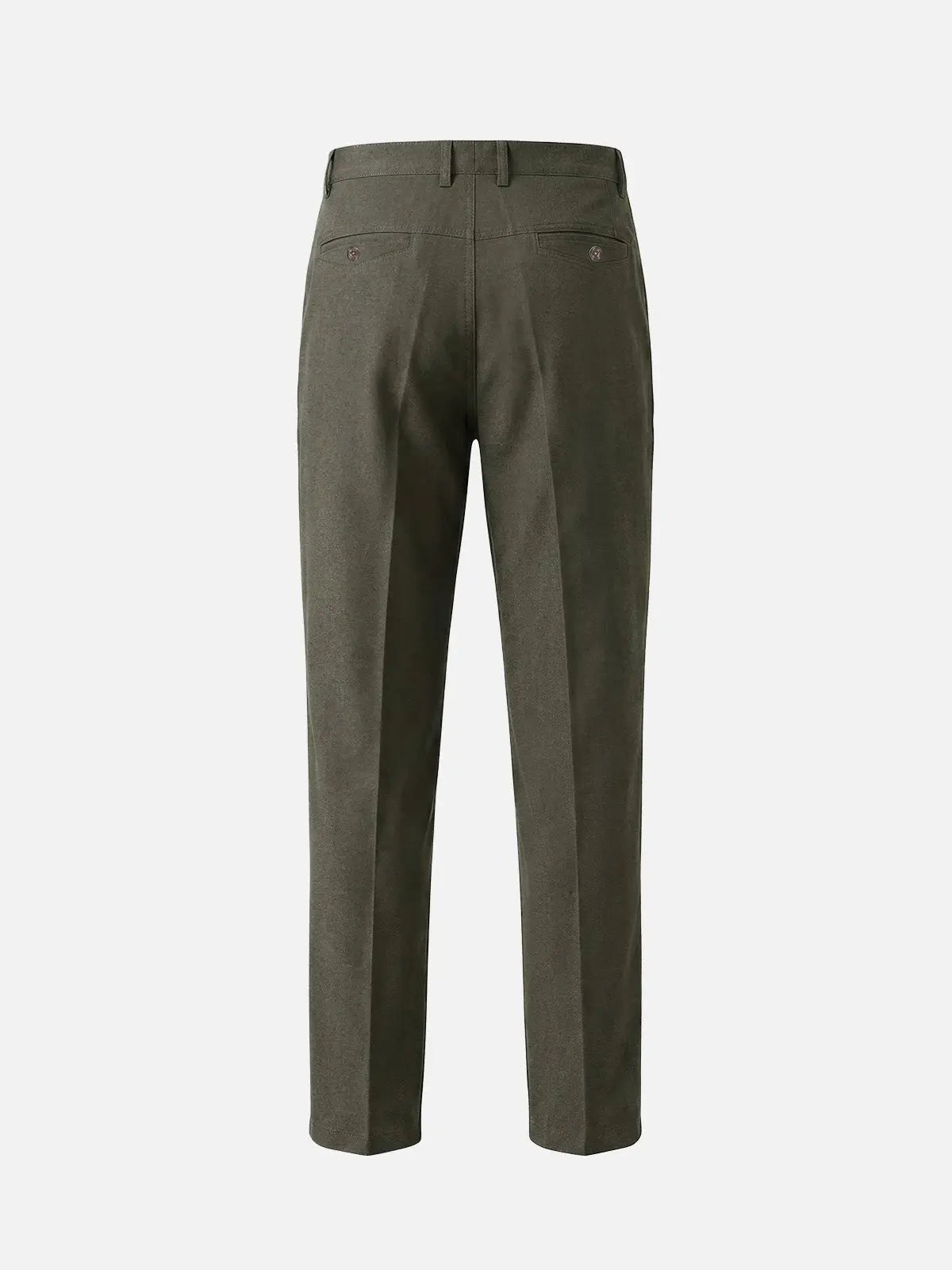 Men's Pleated Straight-Leg Cotton Chino Pants ElevenOasis