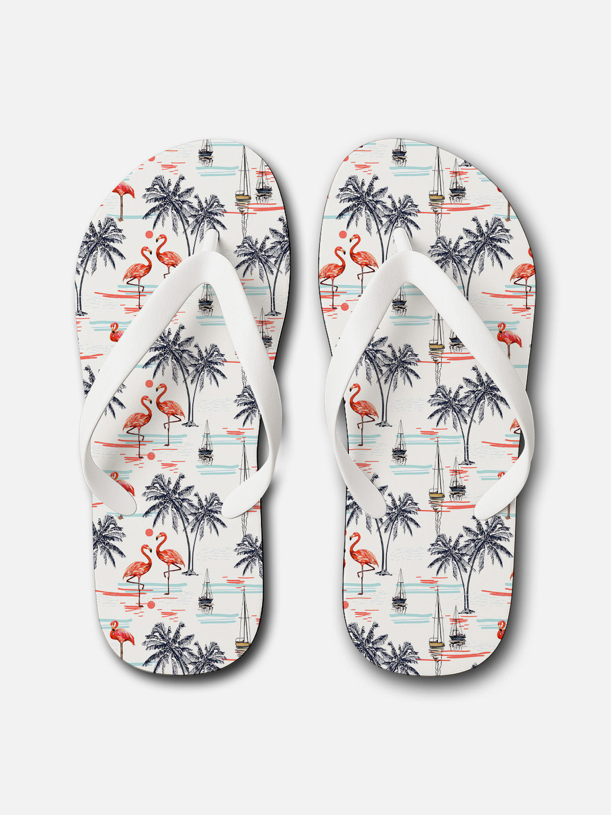 Men's Flamingo Sunset Flip Flops Eleven Oasis