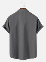 Automotive Stripe Short Sleeve Pocket ShirtMens short sleeve shirts Big and tall Mens shirts Short sleeve shirts for men Mens 4xl shirts Casual short sleeve shirts