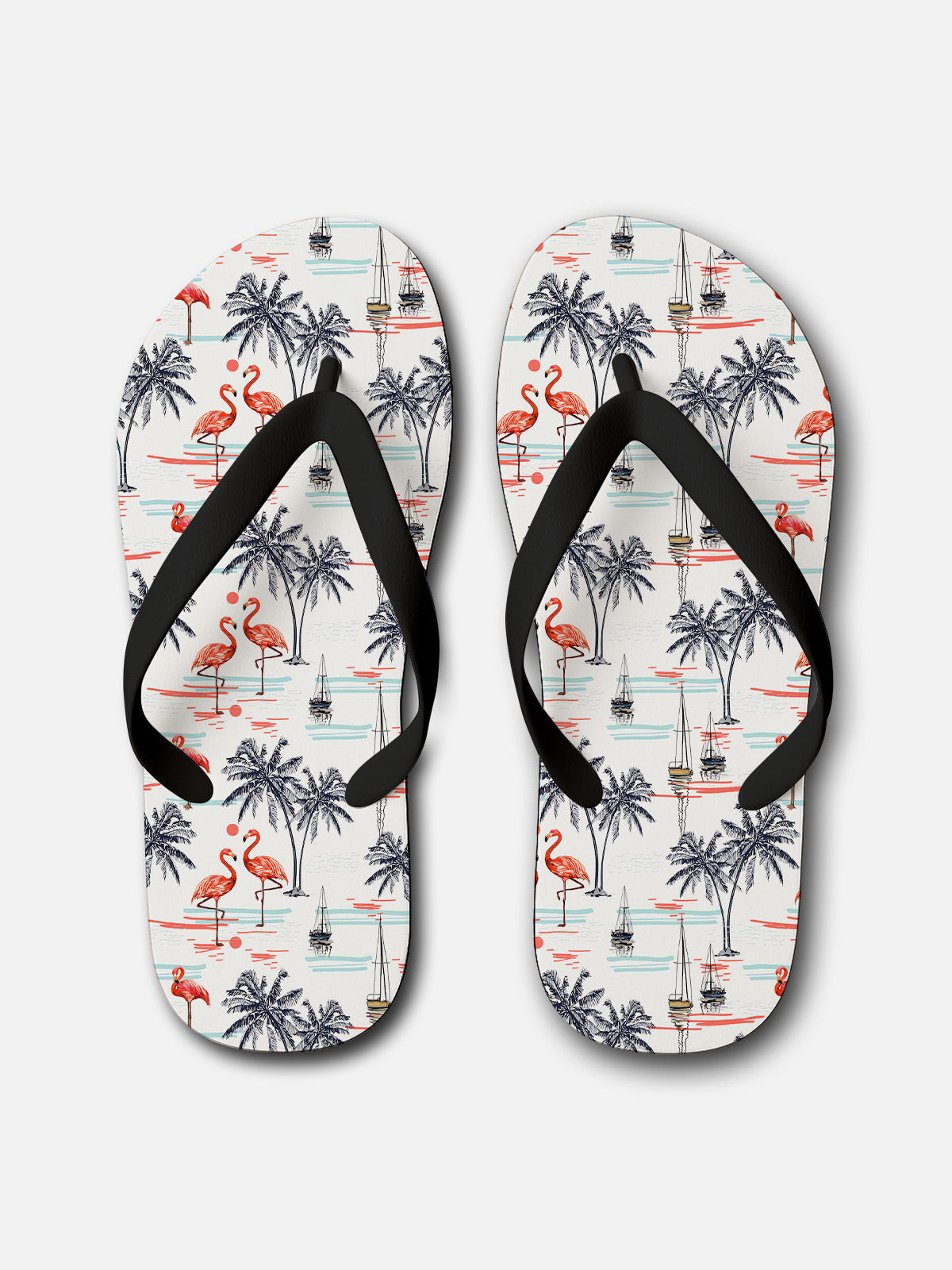 Men's Flamingo Sunset Flip Flops Eleven Oasis