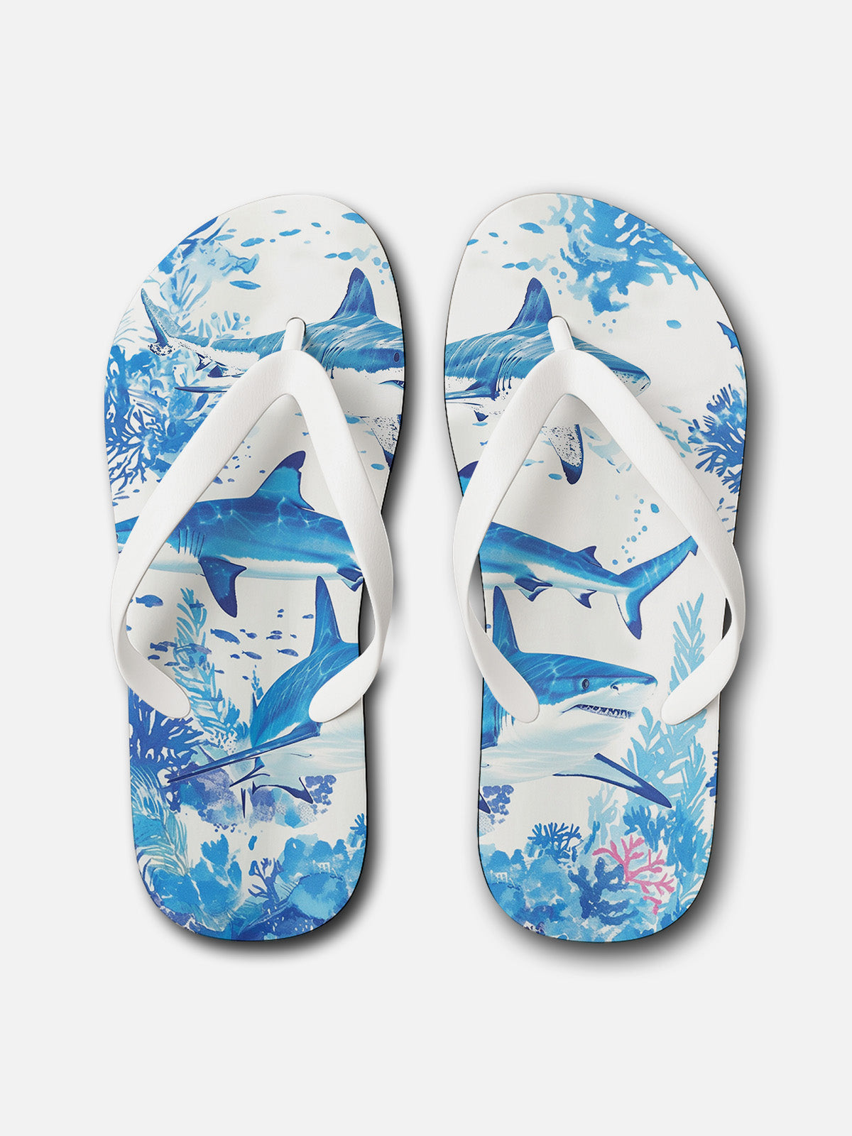 Men's Deep Sea Predator Shark Flip Flops Eleven Oasis