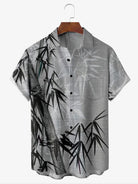 Men's Bamboo Print Short Sleeve Casual ShirtMens short sleeve shirts Big and tall Mens shirts Short sleeve shirts for men Mens 4xl shirts Casual short sleeve shirts