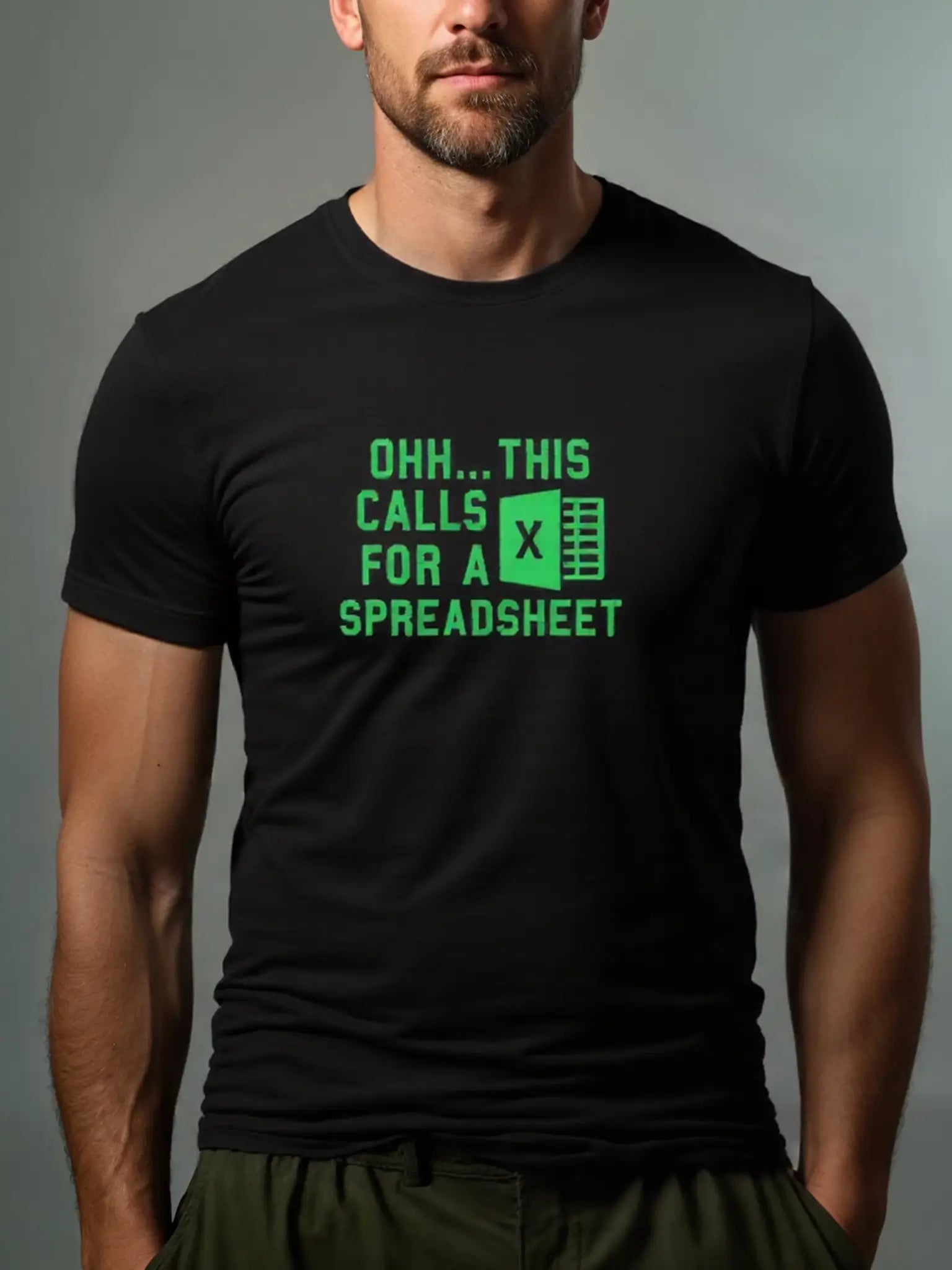 Men's Funny Graphic Basic Cotton Round Neck Short Sleeve T-Shirt Fun Excel Slogan Eleven Oasis