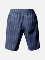 Men's Pinstripe Linen Blend Drawstring Shorts ElevenOasis