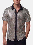 Men's Metallic Grid Short Sleeve Shirt Eleven Oasis