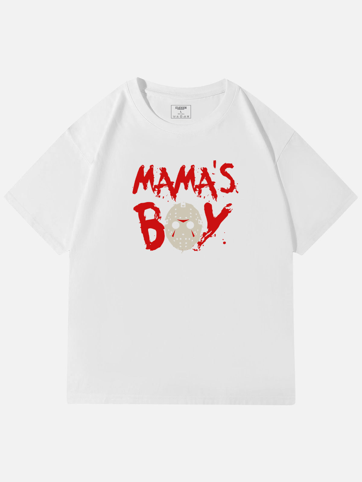 Mama's Boy Horror Graphic Cotton T-Shirt Eleven Oasis