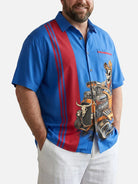 Tall Men's Cowboy Skull Hot Rod Short Sleeve Shirt Eleven Oasis
