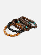 Men's Layered Wood Bead Bracelet Set Eleven Oasis