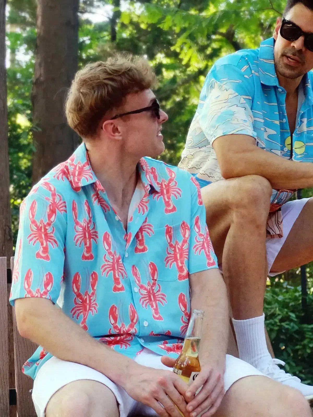 Mardi Gras Lobster Print Men's ShirtMens short sleeve shirts Big and tall Mens shirts Short sleeve shirts for men Mens 4xl shirts Casual short sleeve shirts