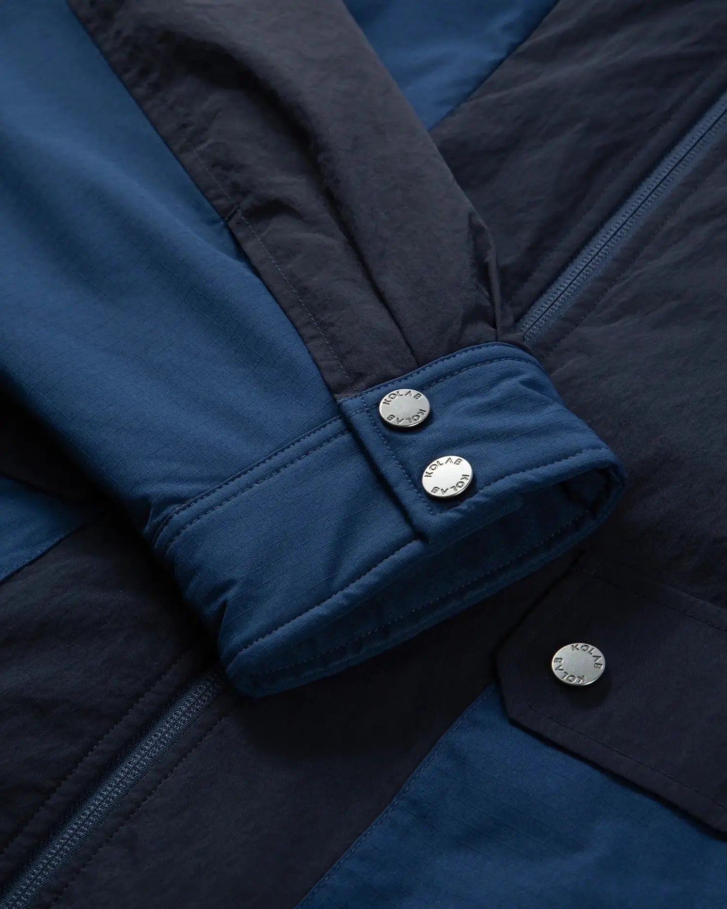 KOLAB Men's Mix Fabric Padded Crew Jacket KOLAB