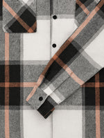 Men's Warm Plaid Button-Up Long Sleeve Shirt Jacket Eleven Oasis