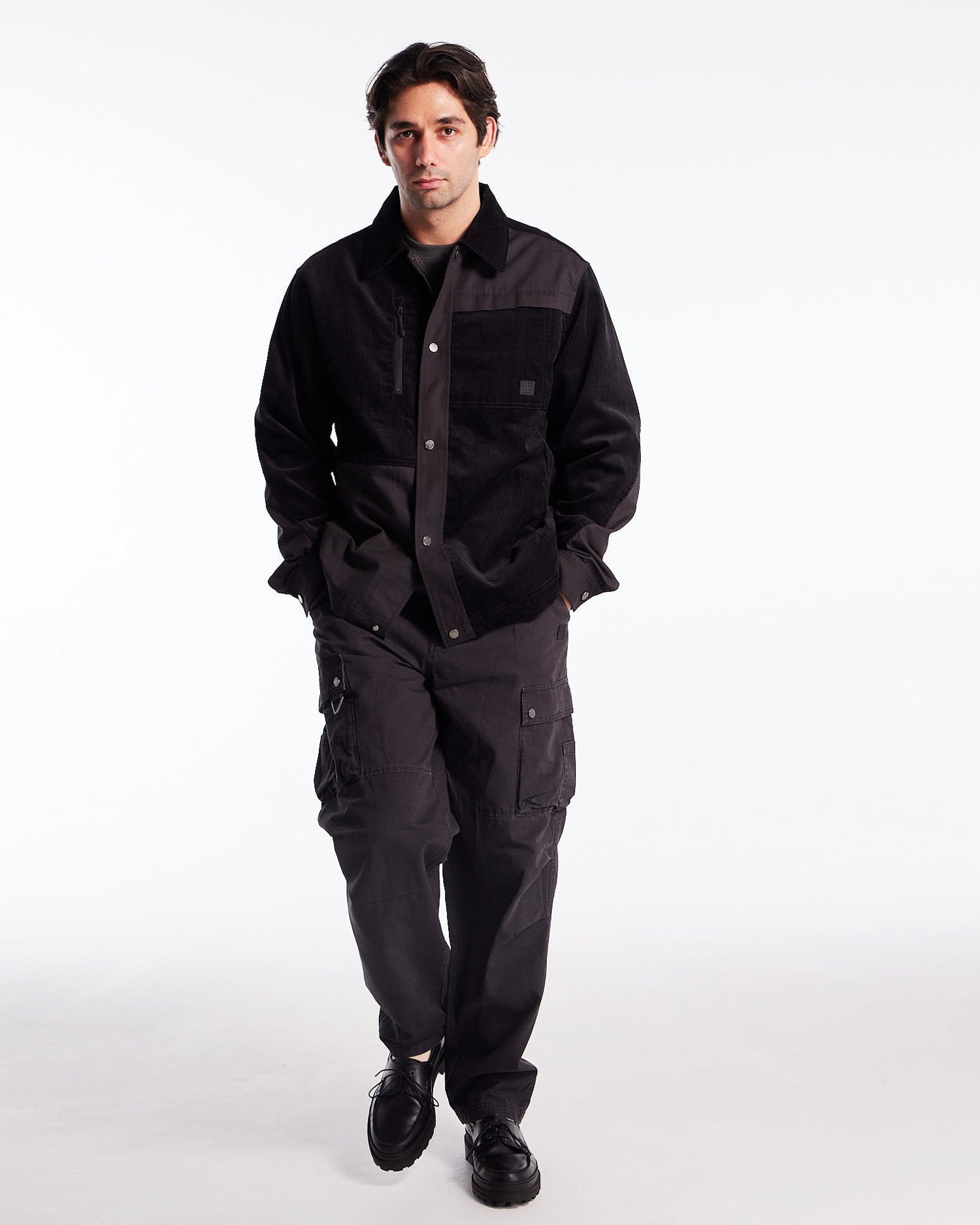 KOLAB Men's Durable Mix Fabric Chore Jacket KOLAB