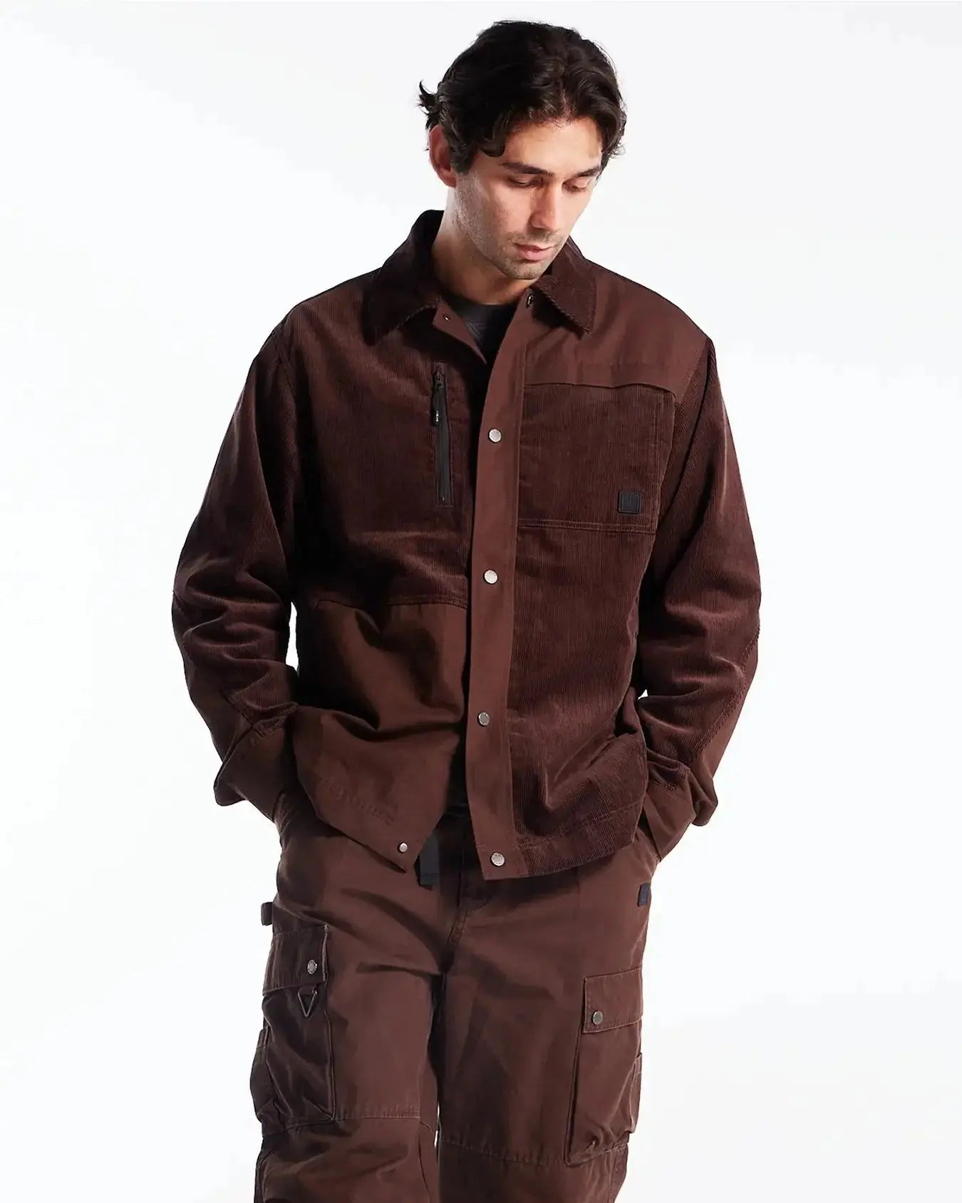 KOLAB Men's Durable Mix Fabric Chore Jacket KOLAB