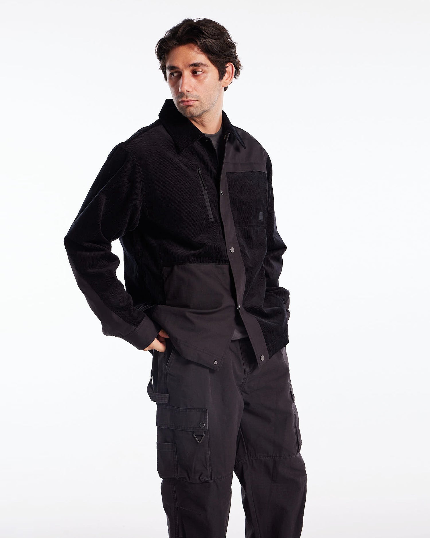 KOLAB Men's Durable Mix Fabric Chore Jacket KOLAB