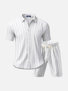 Men's Linen Pinstripe Matching Set Eleven Oasis