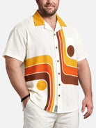 Tall Men's Groovy Geometric Short Sleeve Shirt 